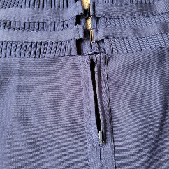 Women’s Baosuu Deep Plunge V-Neck Bodycon Midi Dress – Navy Blue – Size L – NWT - Picture 12 of 14